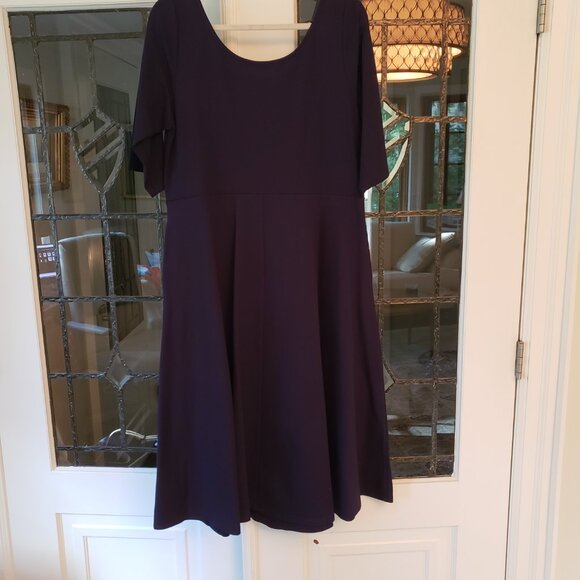 City Chic purple fit & flare Dress - Picture 5 of 8